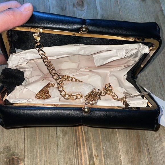 A New Day Quilted Black Clutch Small Crossbody Bag - Picture 6 of 8